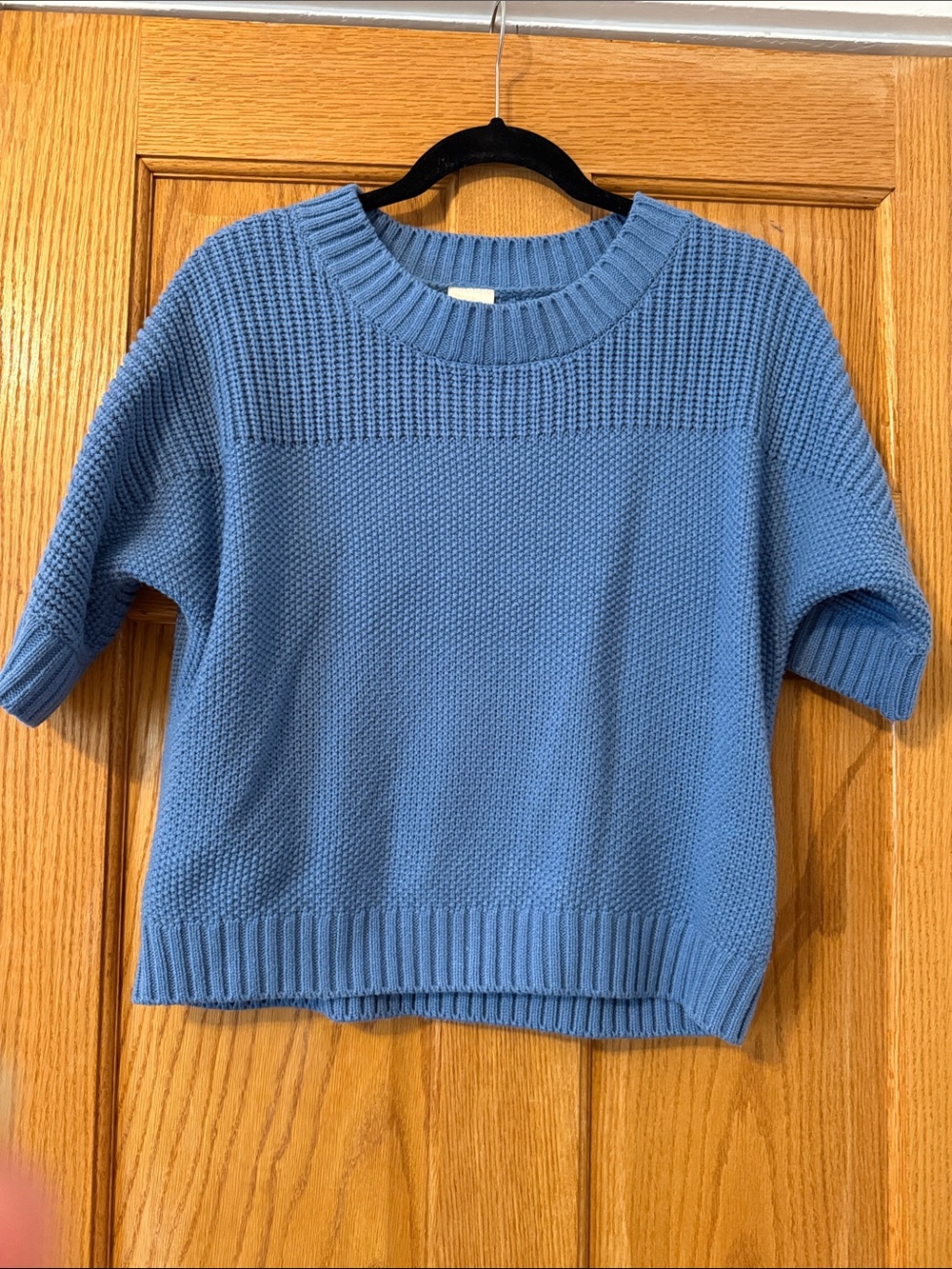Blair Light Blue Short-Sleeve Crewneck Sweater